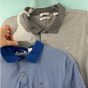 Calvin Klein Set of 2 mens polo shirts, size large, excellent condition